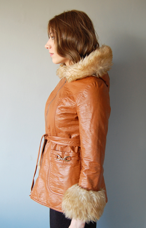 Kurtka sztuczna skóra z futerkiem