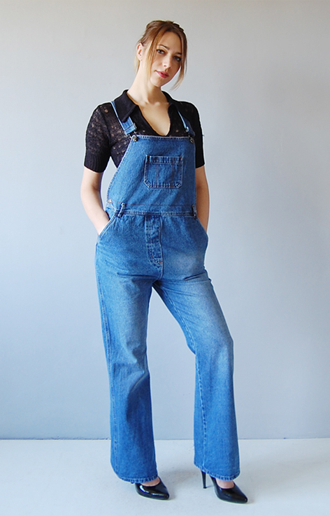 Jeansowe ogrodniczki