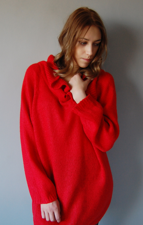 Sweter oversized z kołnierzem