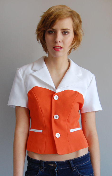 Dwukolorowa marynarka lata 90.