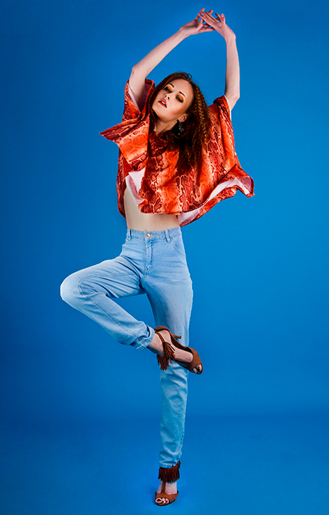 Ponczo "wężowa skóra"