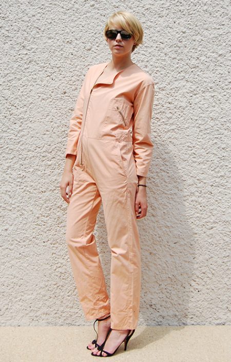 Pastelowy kombinezon na suwak lata 80.