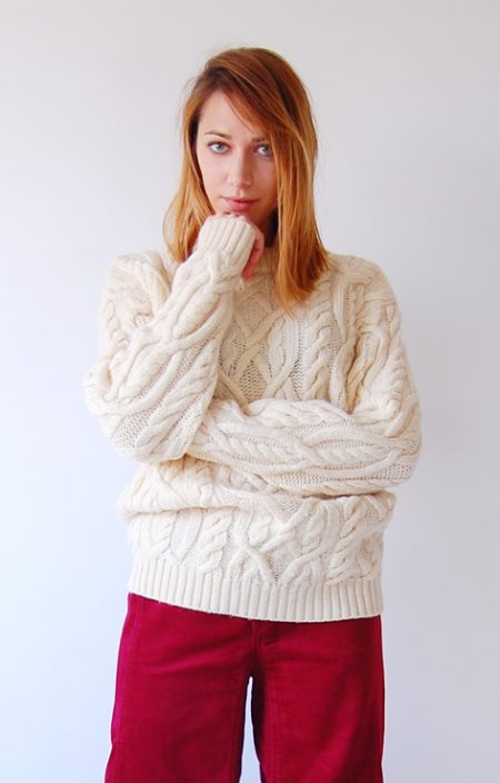 Wełniany sweter z norweskim wzorem