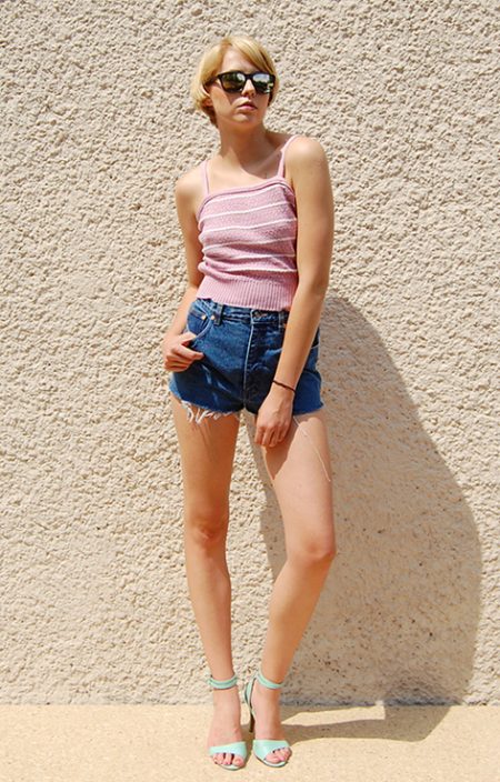 Dzianinowy krótki top