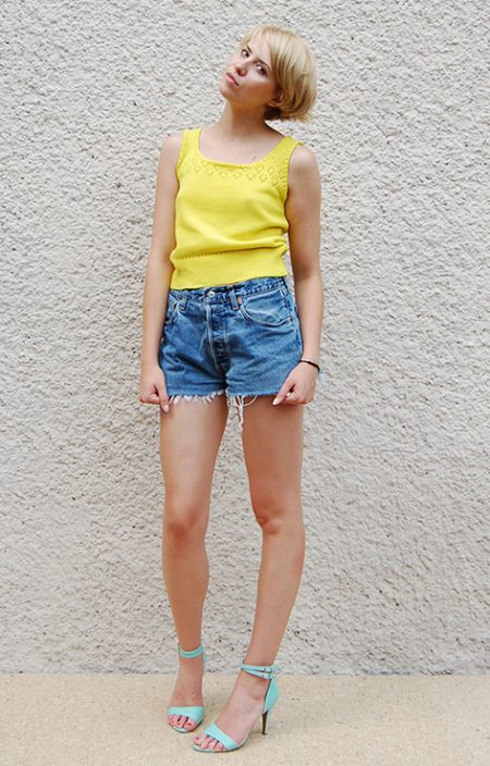 Dzianinowy top lata 70.