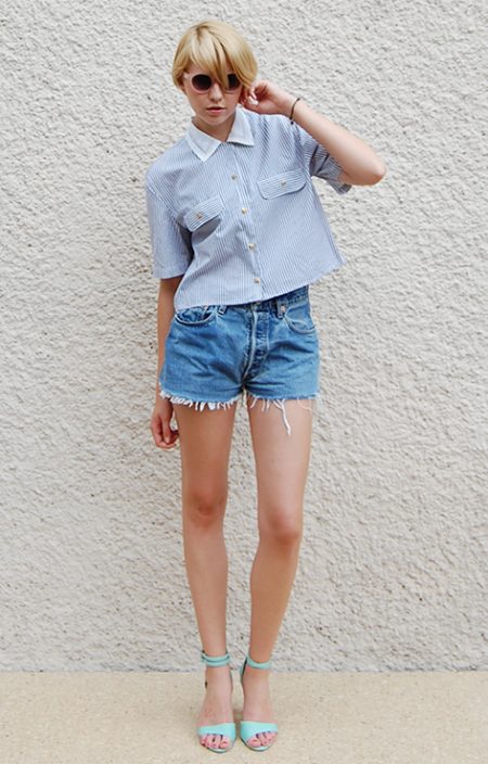 Krótka bluzka marine