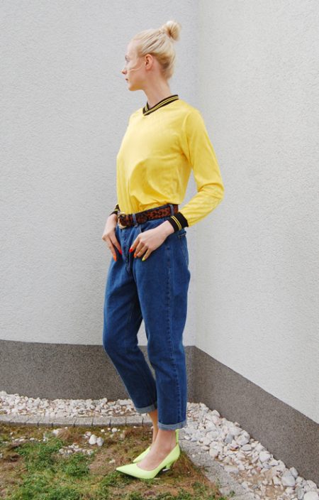 Żółta sportowa bluzka