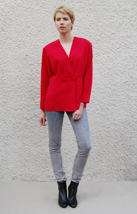 Bluzka z pliskami lata 80.