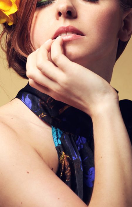 Jedwabna bluzka ze stójką Marks&Spencer