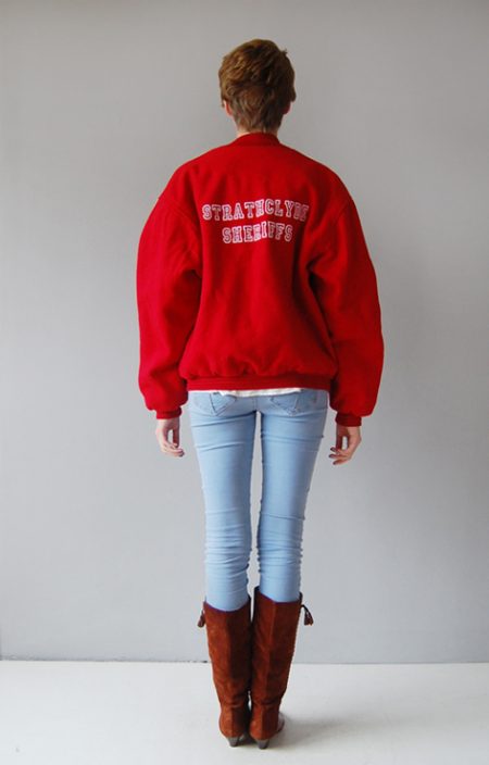 Czerwona kurtka bomber lata 90.