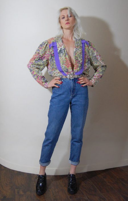 Kolorowa marynarka vintage lata 80.