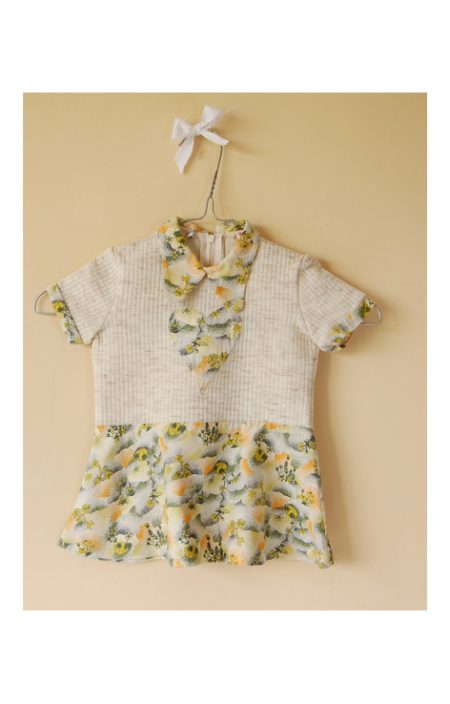 Retro kwiatowa sukienka dla dziewczynki