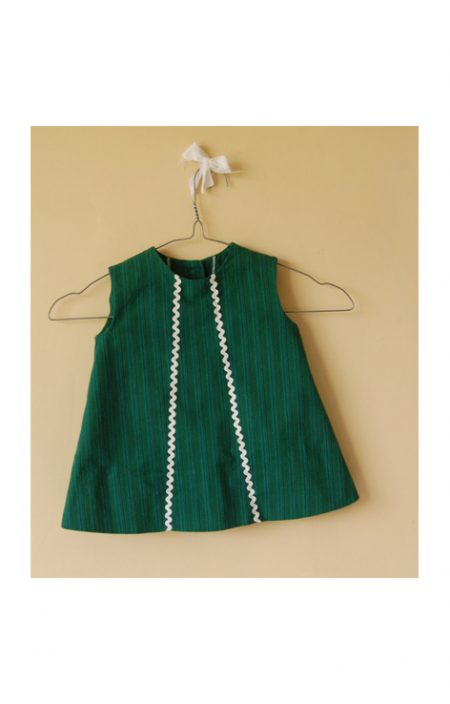 Zielona trapezowa sukienka