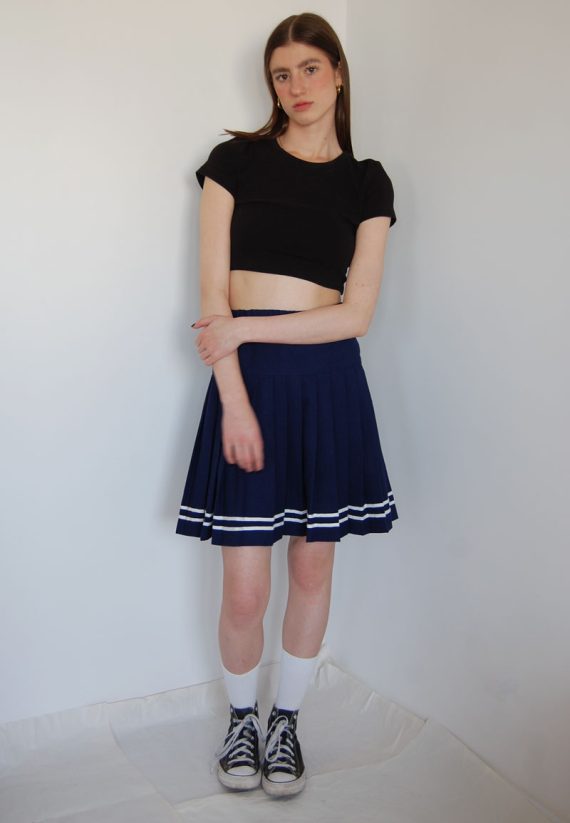 Spódniczka szkolna granatowa kontrafałdy